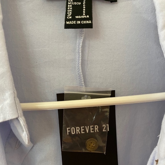 Forever 21 blue button down shirt - Picture 3 of 5
